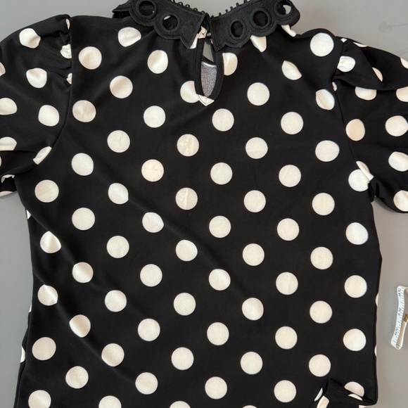 Black and white polka dot blouse - Picture 2 of 9